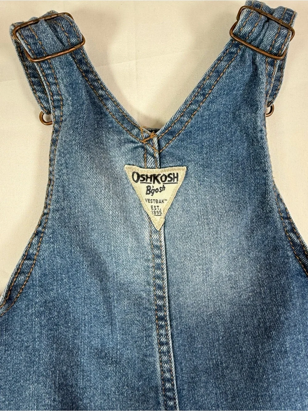 OSHKOSH B’GOSH Girls Floral Embroidered Denim Overalls 2T Cottagecore Western